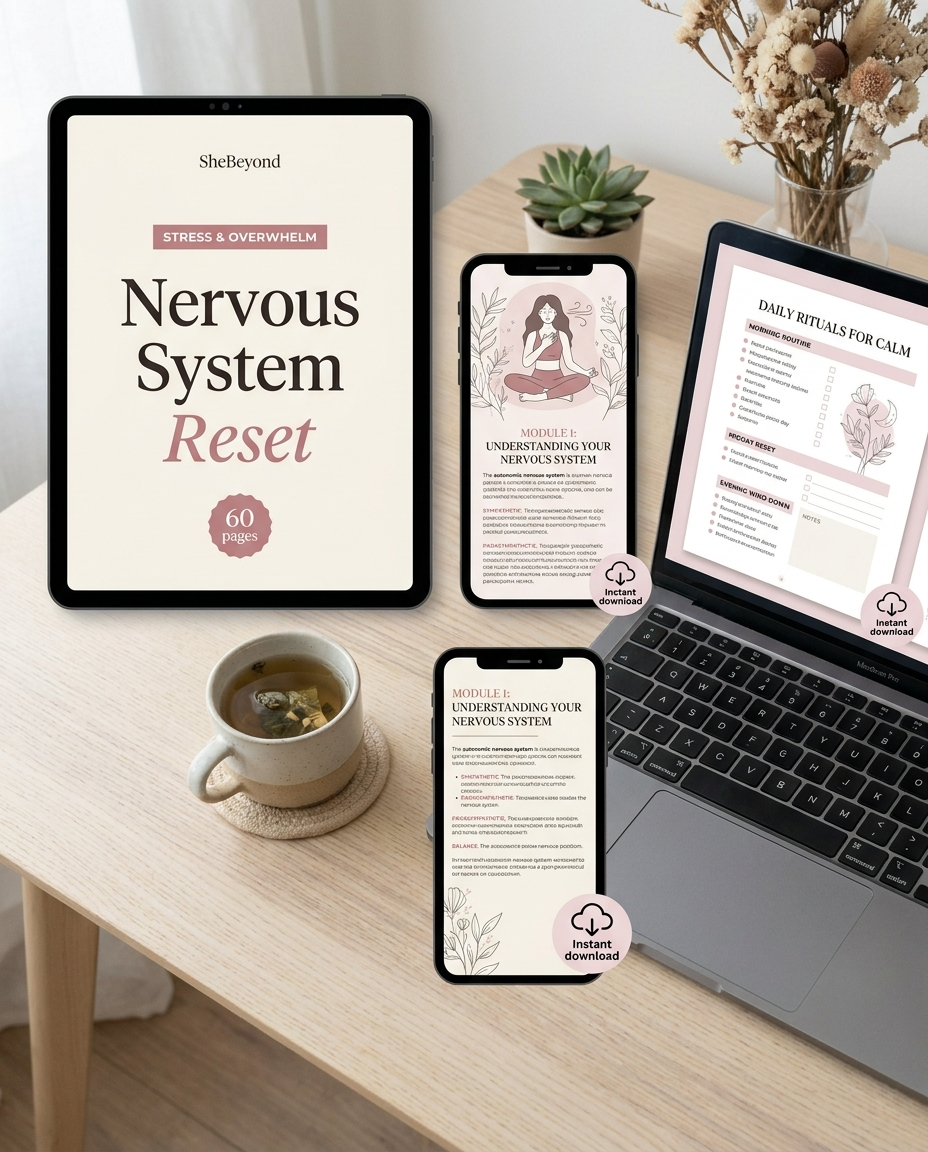 Nervous System Reset on tablet, phone and laptop - instant download