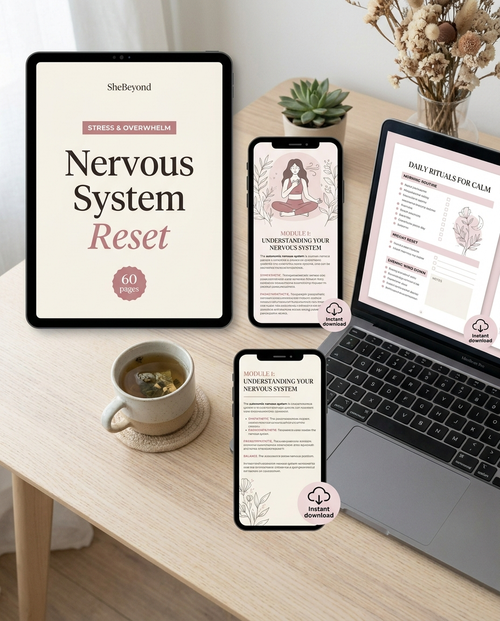 Nervous System Reset on tablet, phone and laptop - instant download